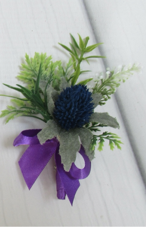 Thistle Buttonhole , Scottish inspired buttonhole